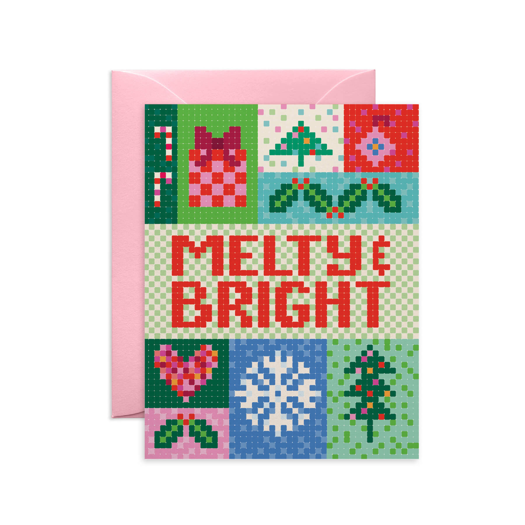 Melty and Bright Fuse Beads Holiday Craft Card