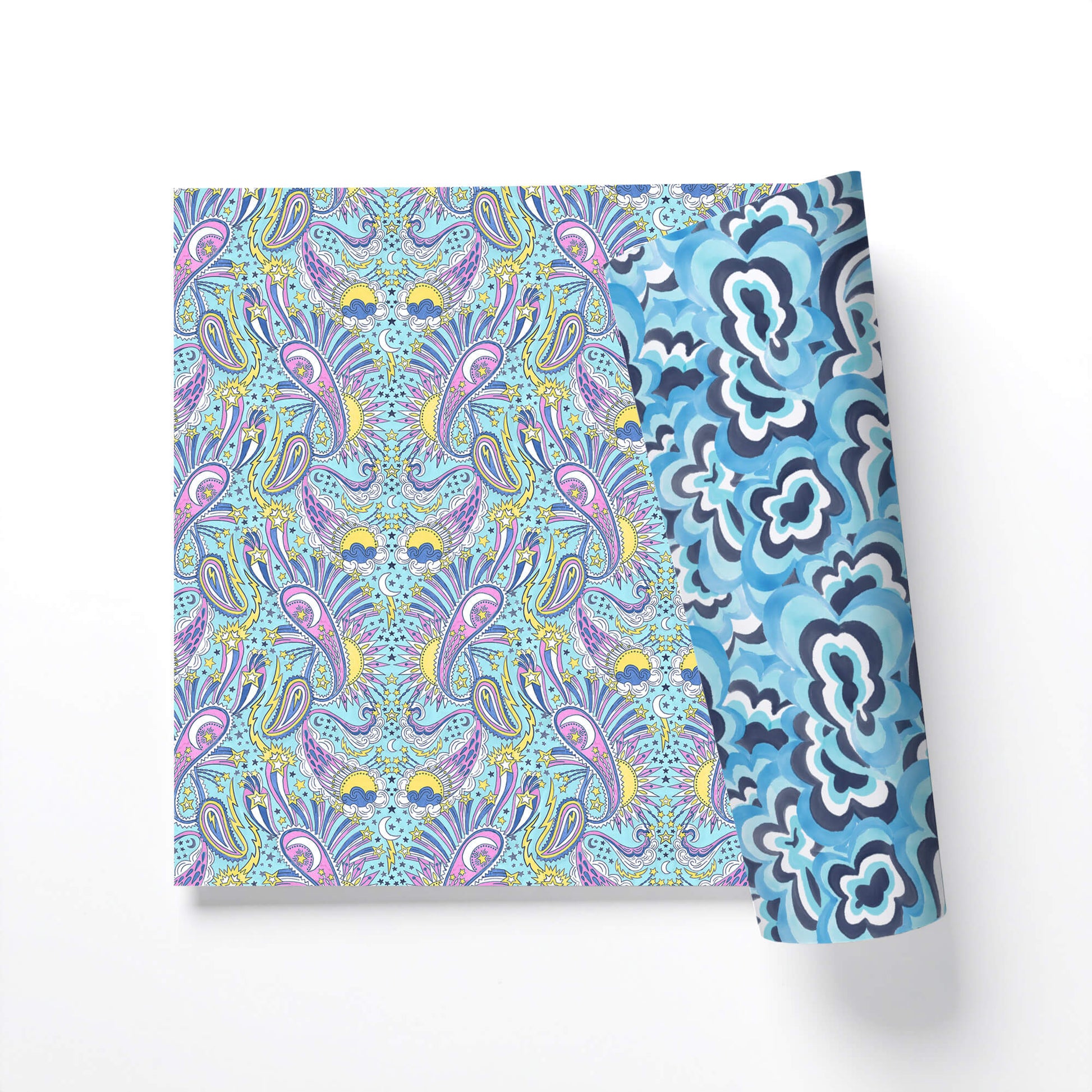 Magical Celestial Paisley Double-Sided Gift Wrap