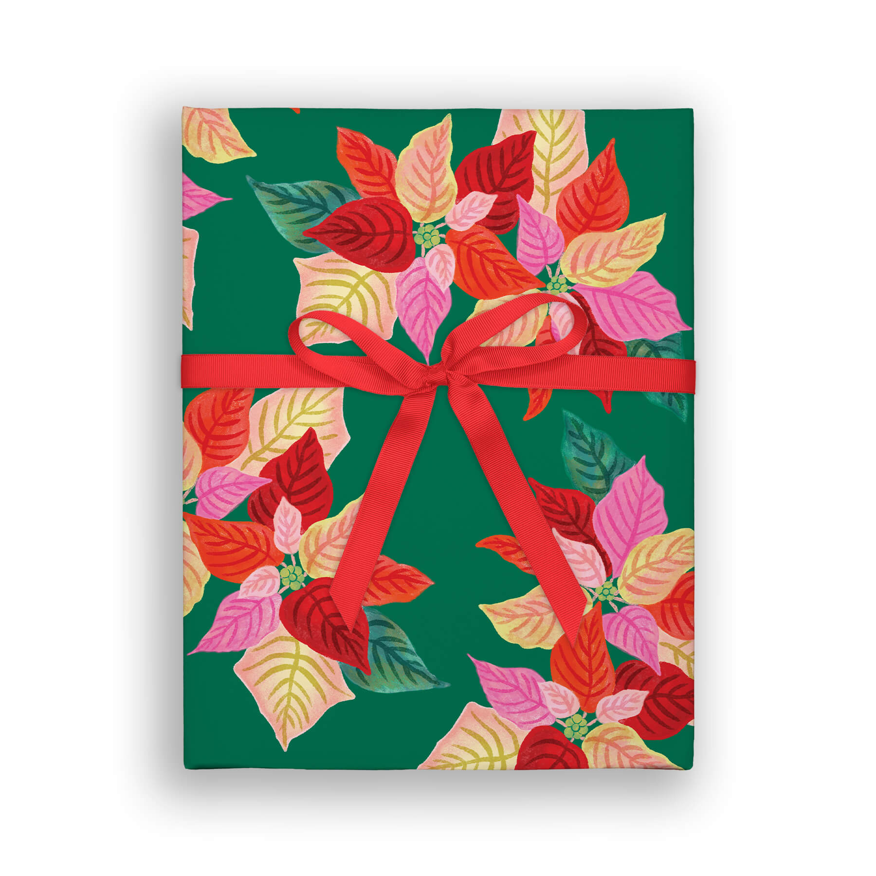 Poinsettia Holiday Gift Wrap