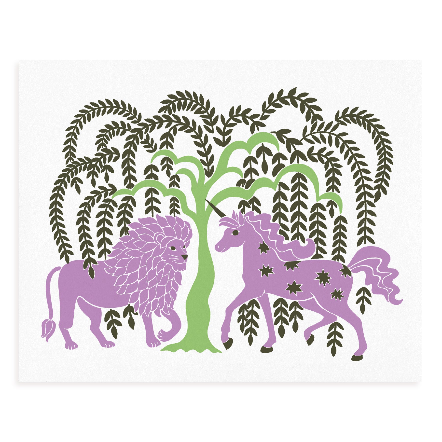 Lion and Unicorn Art Print