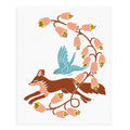 Fox and Bird Art Print