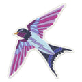 Embroidered Sparrow Matte Clear Die-Cut Sticker