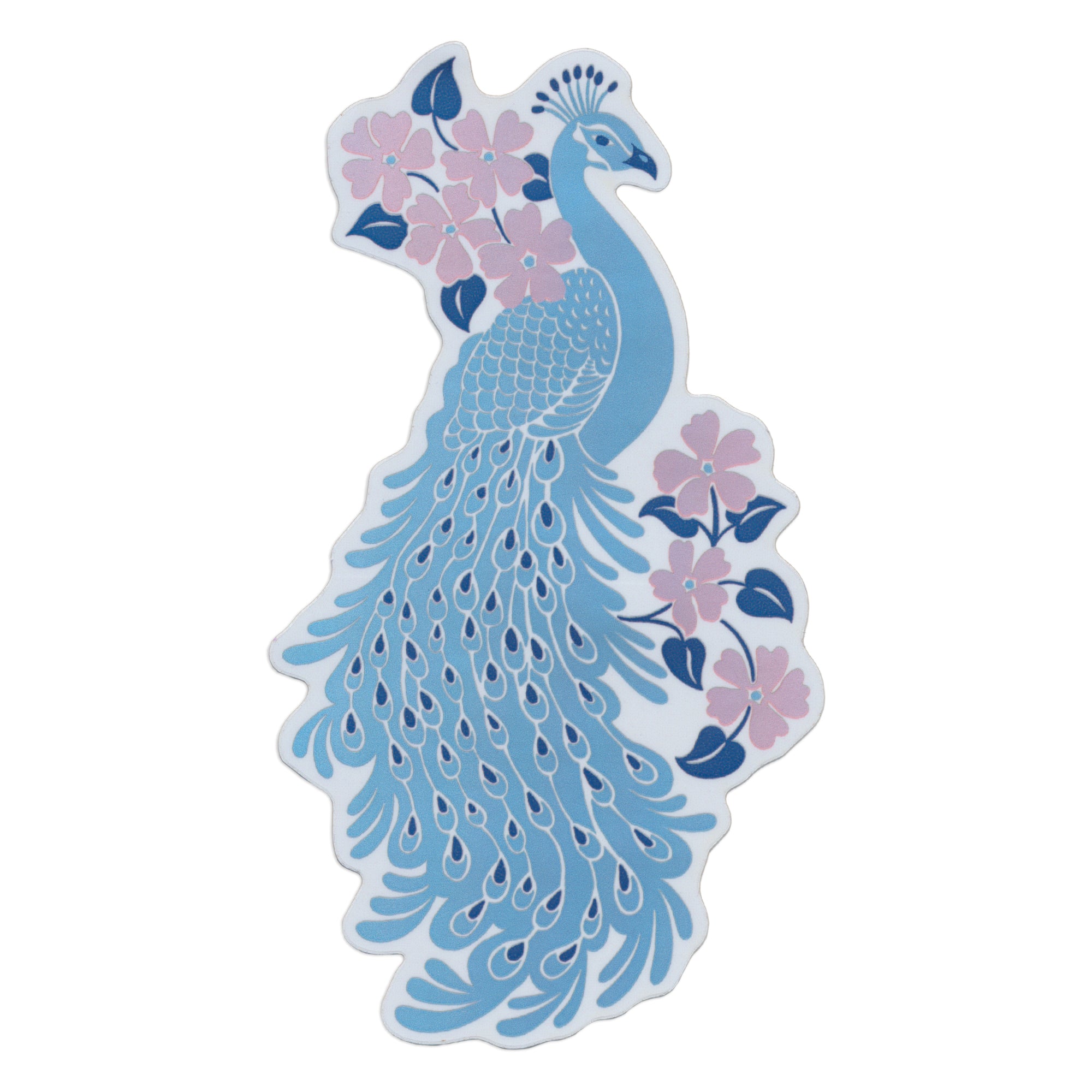 Peacock Matte Holographic Die-Cut Sticker