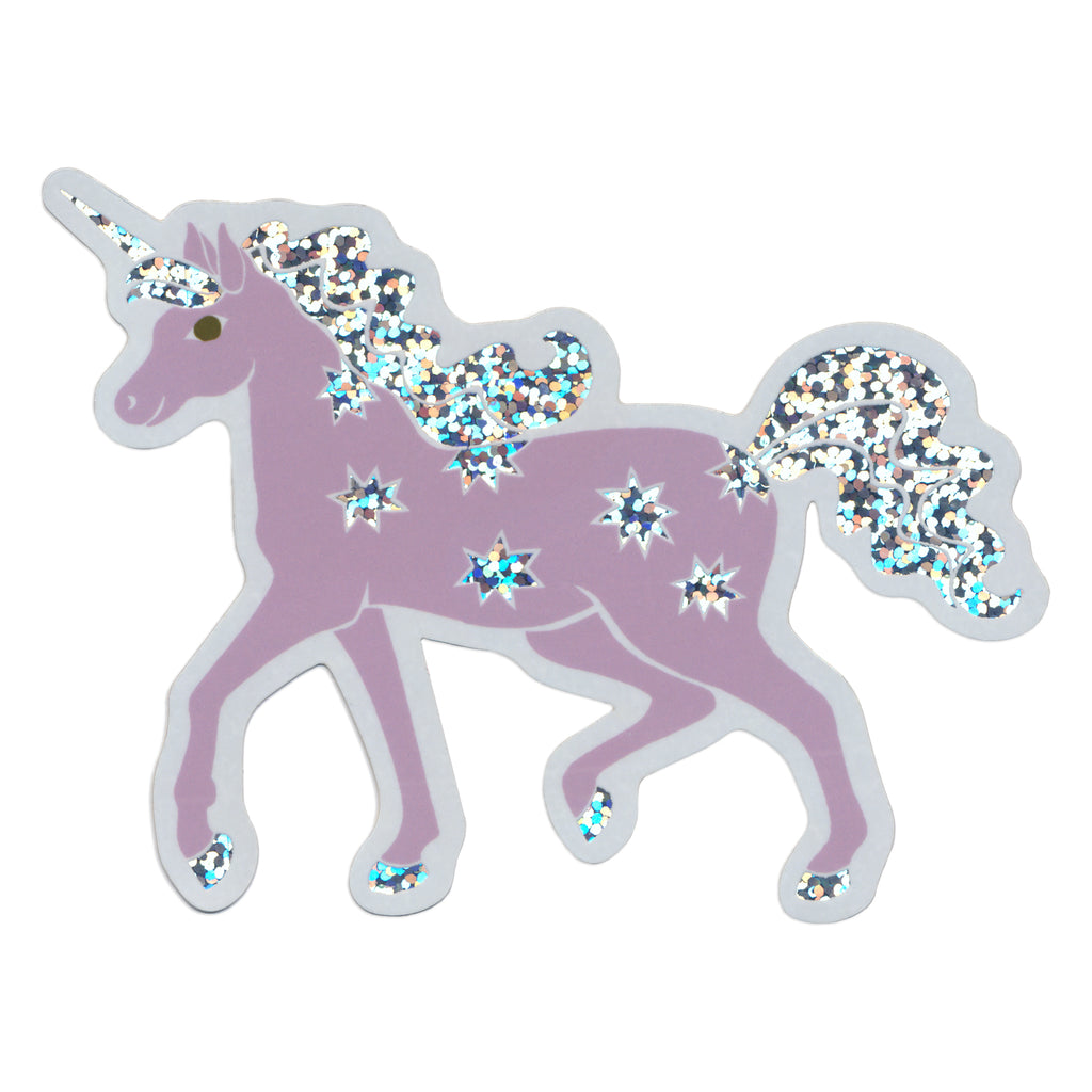 Unicorn Glitter Die-Cut Sticker