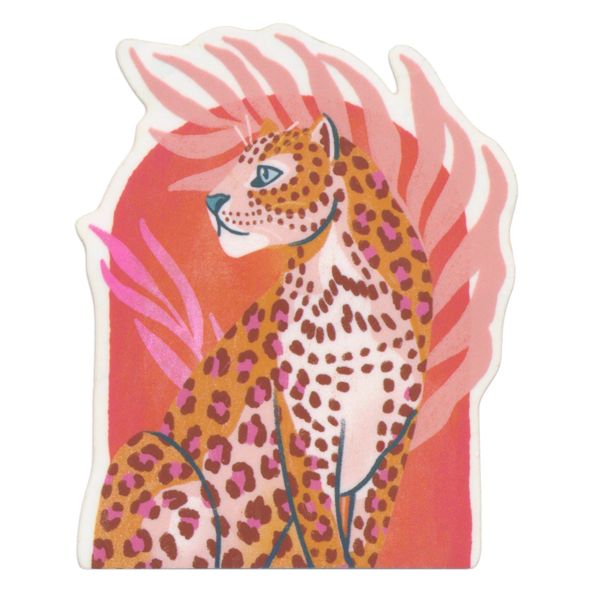 Leopard Matte Clear Die-Cut Sticker
