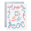 Oh Baby Bow Border Baby Card
