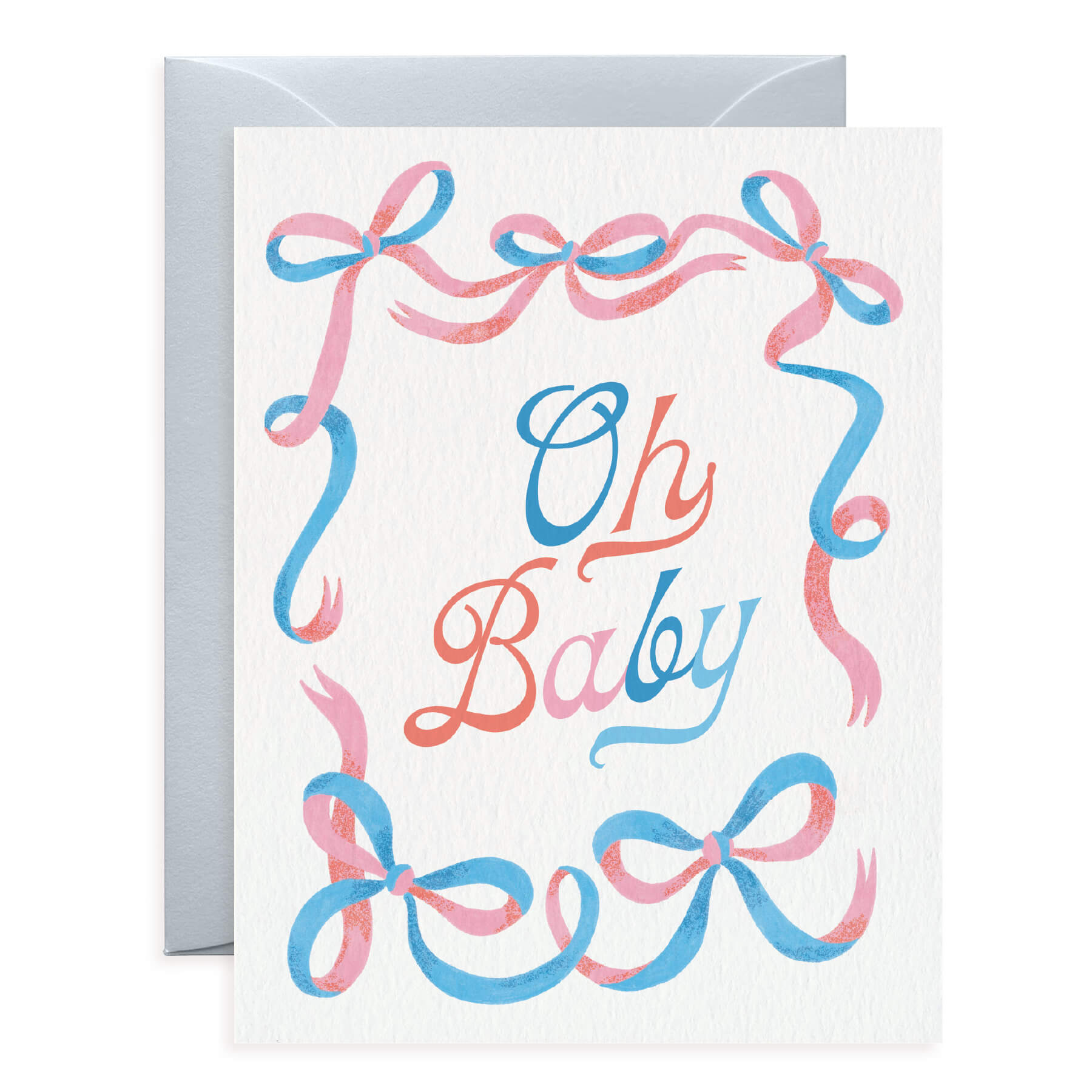 Oh Baby Bow Border Baby Card