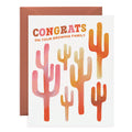 Growing Family Cacti Congratulations Card