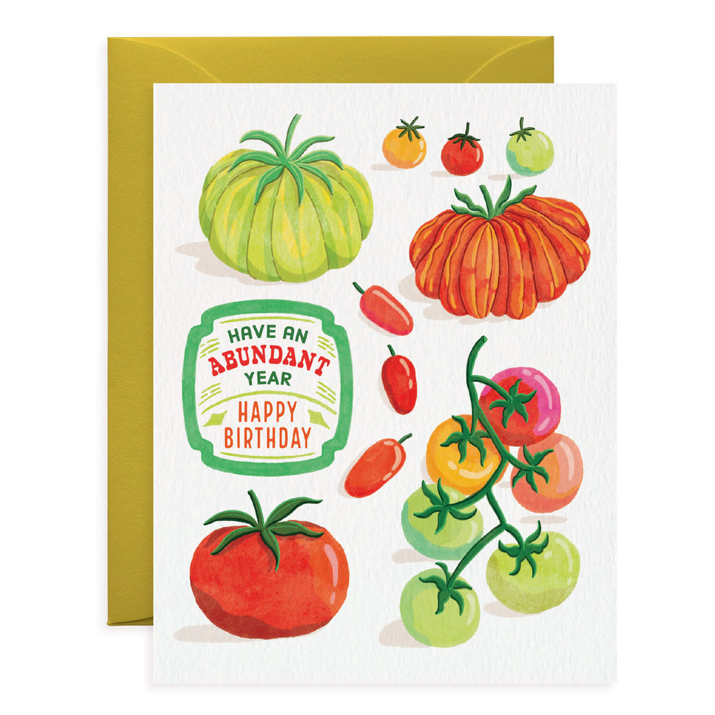 Abundant Tomatoes Birthday Card