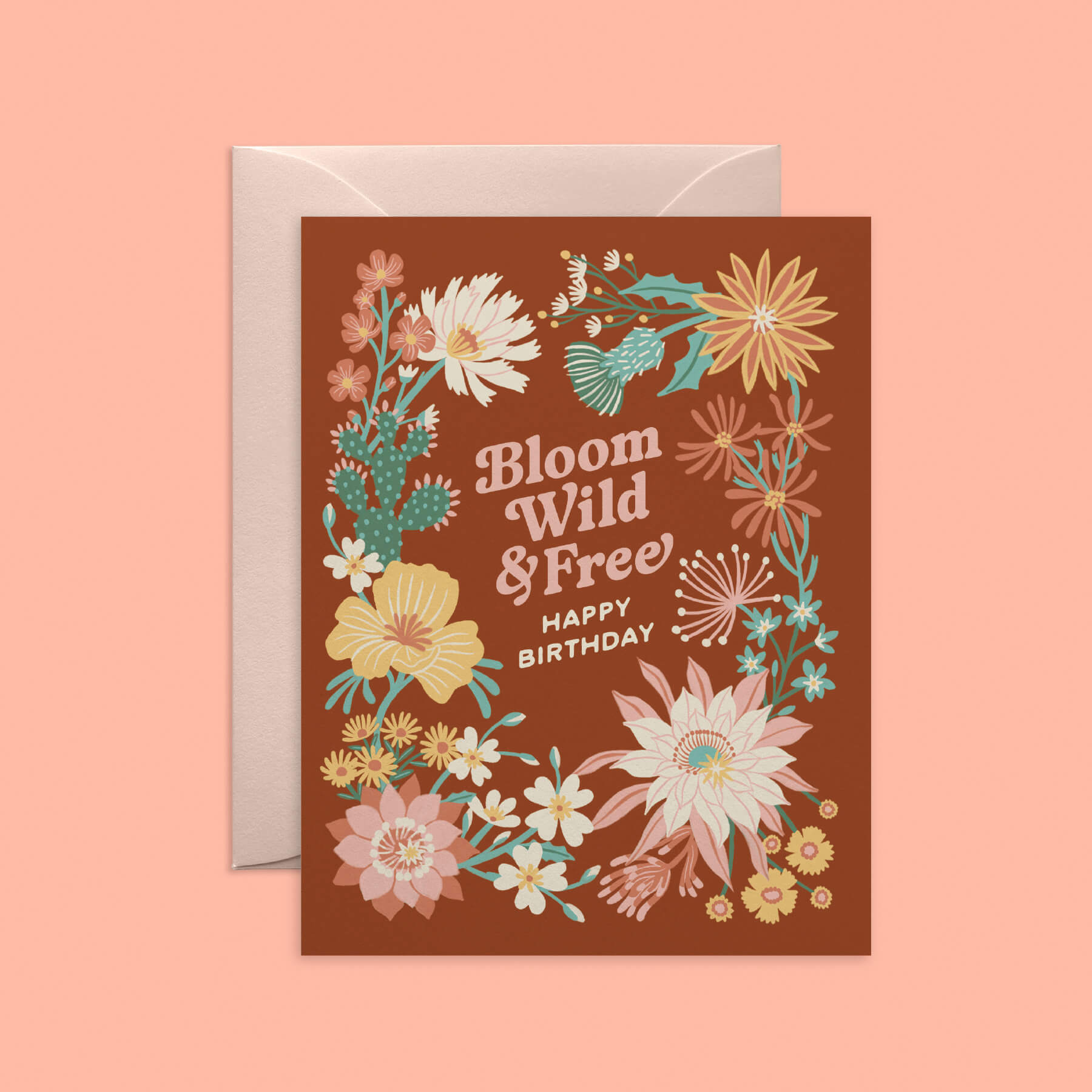 Desert Flora Birthday Card