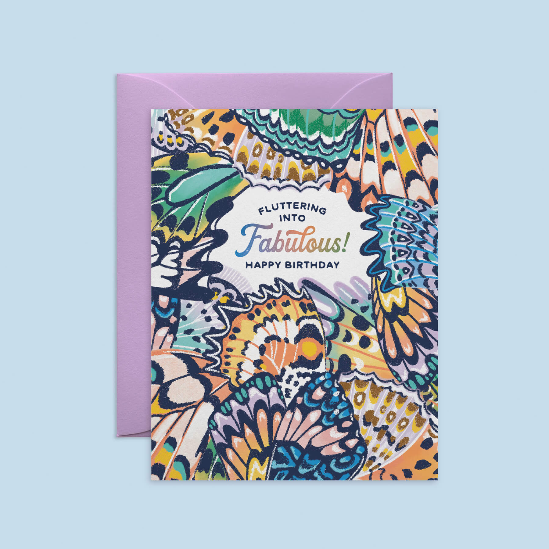 Fluttering Wings Birthday Card