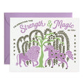 Magic Meets Strength Lion & Unicorn Birthday Card