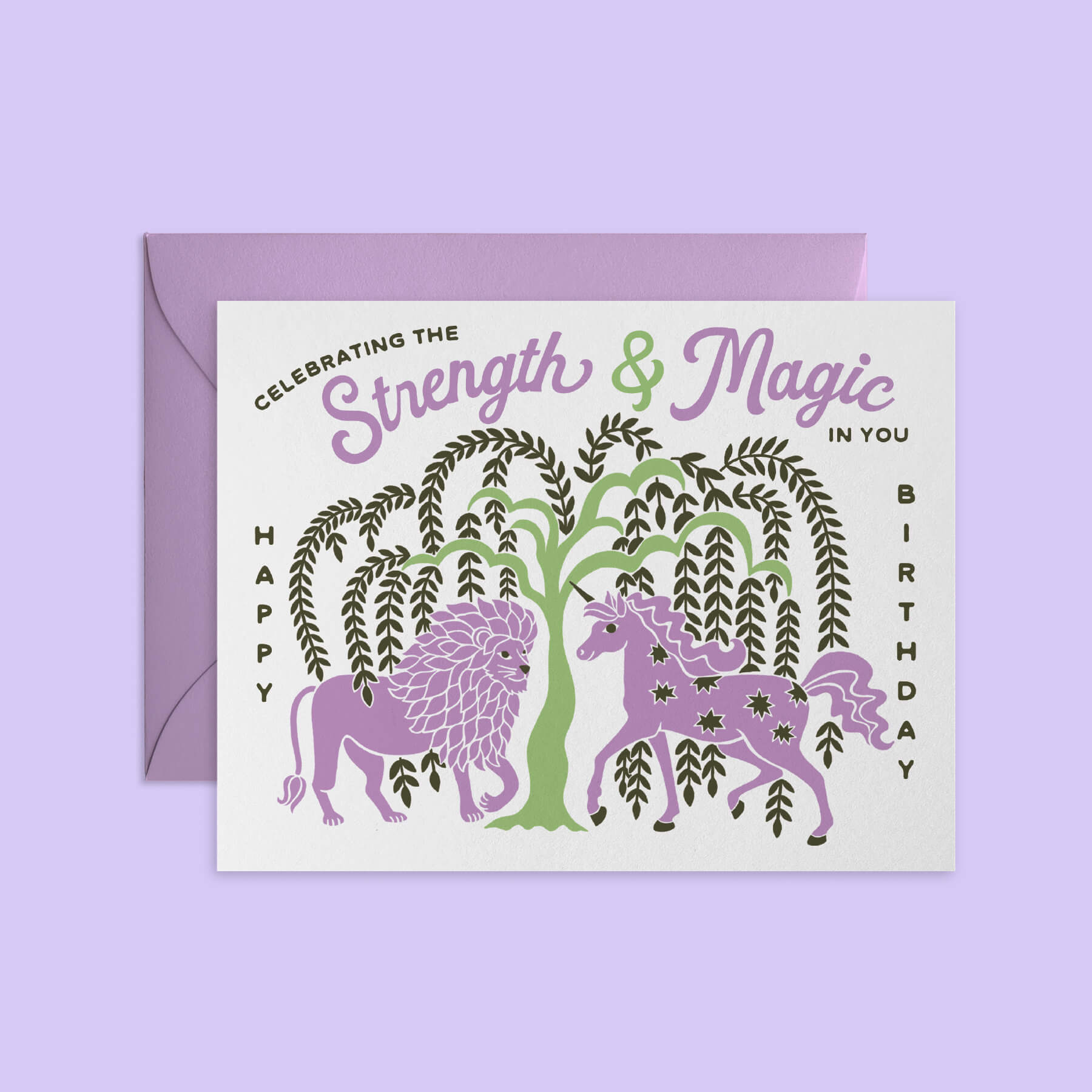 Lion and Unicorn Birthday Card