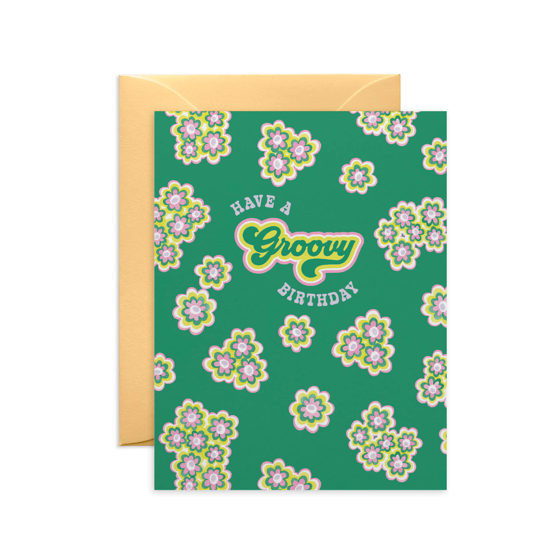 1960s Inspired Groovy Daisy Birthday Card
