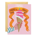 Ice Cream Cone Cupcake Birthday Card