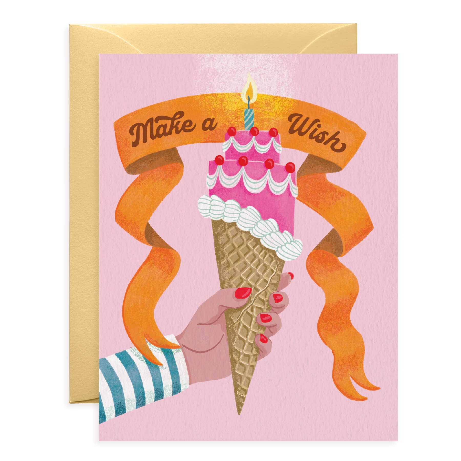 Ice Cream Cone Cupcake Birthday Card