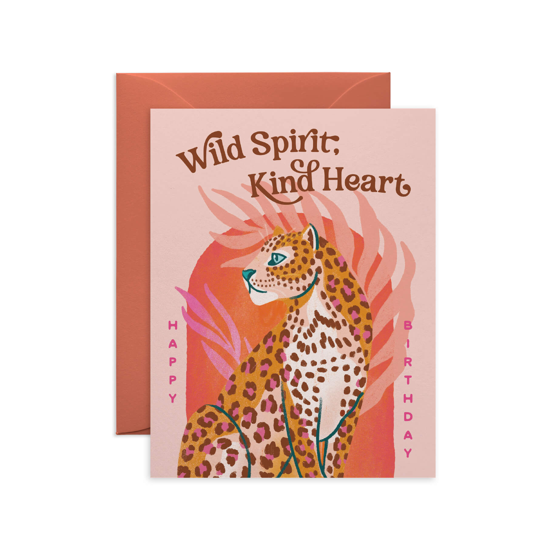 Wild Spirit, Kind Heart Leopard Birthday Card