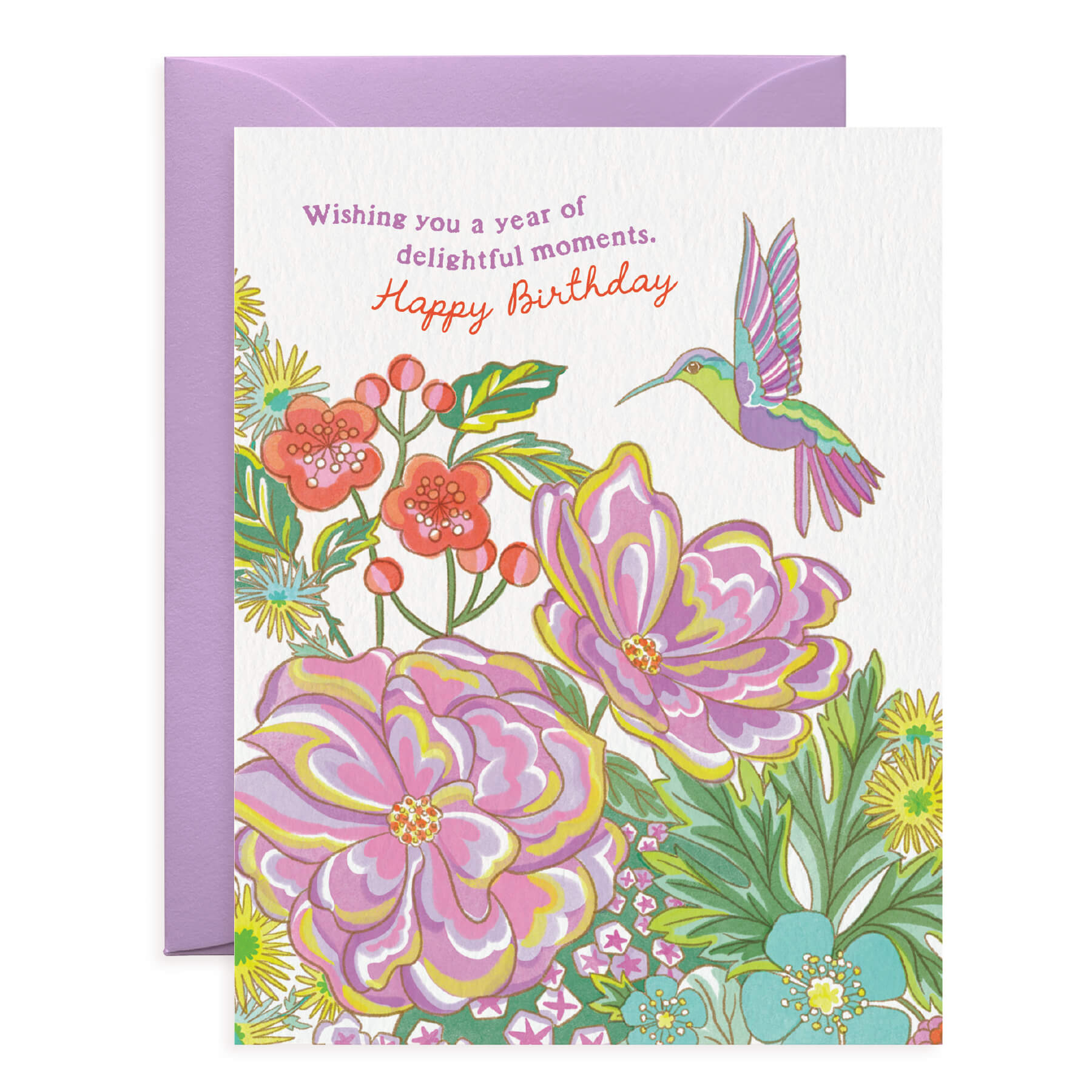 Rare and Delightful Moments Hummingbird Birthday Card