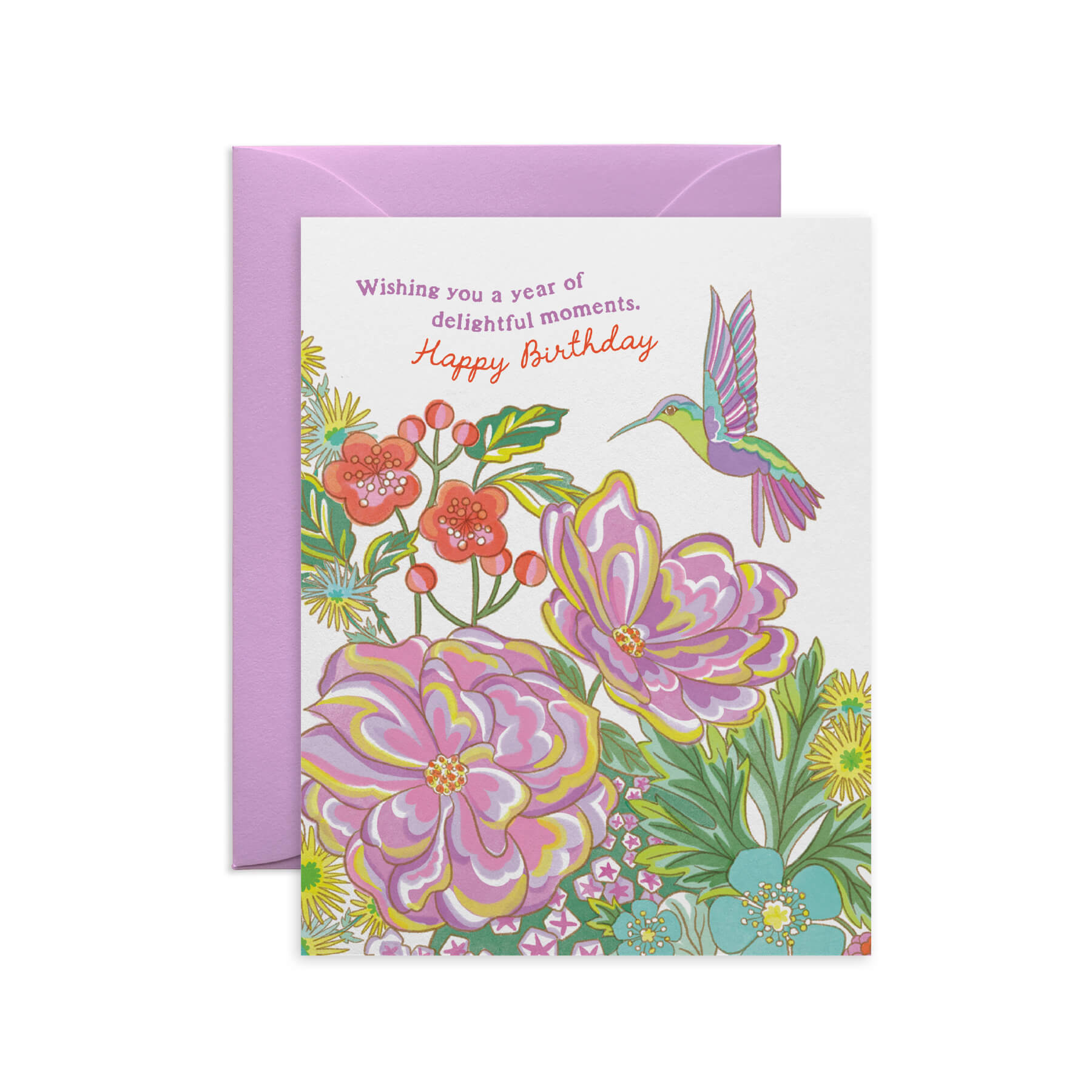 Rare and Delightful Moments Hummingbird Birthday Card