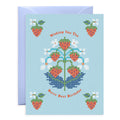 Berry Best Birthday Cross-Stitch Strawberry Card