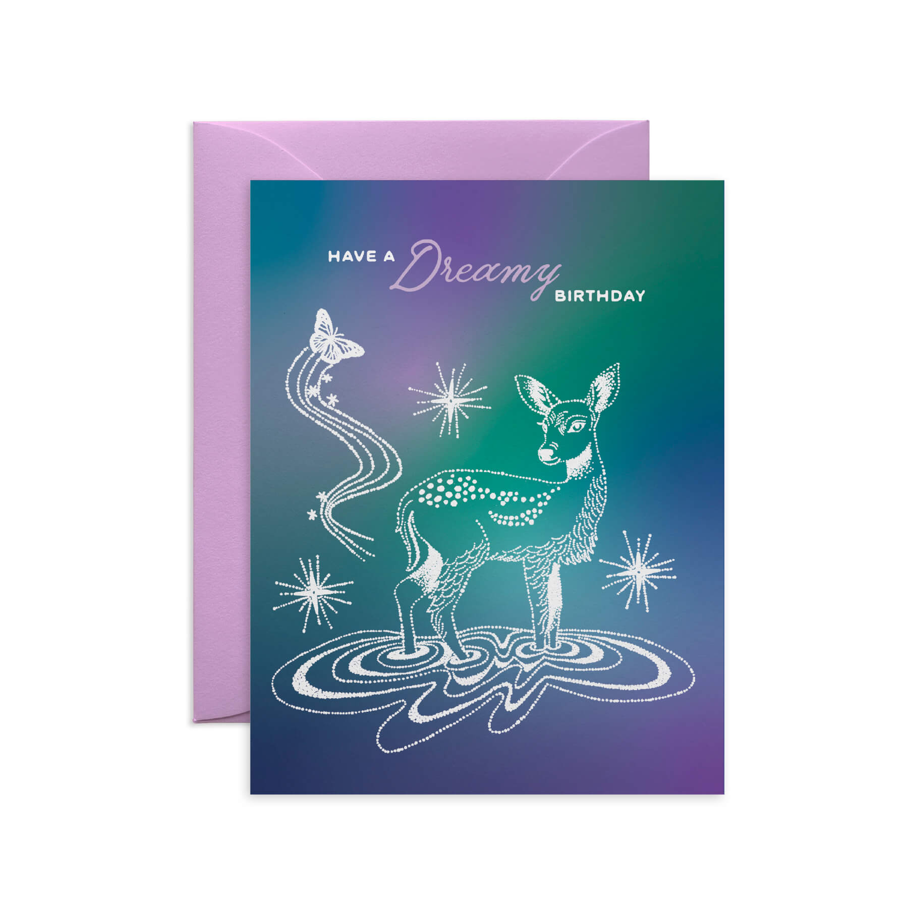 Starlit Wishes Deer Constellation Birthday Card