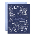 Starlit Wishes Woodland Constellation Birthday Card