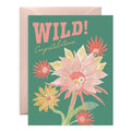 Wild Celebration Cactus Bloom Congratulations Card