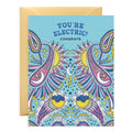 Electric Celestial Paisley Congratulations Card