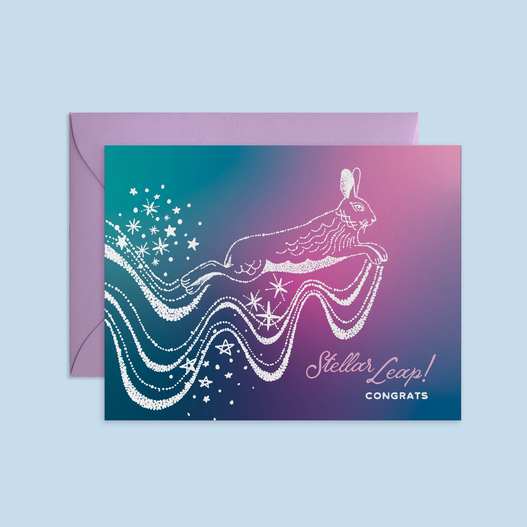 Rabbit Constellation Congrats Card
