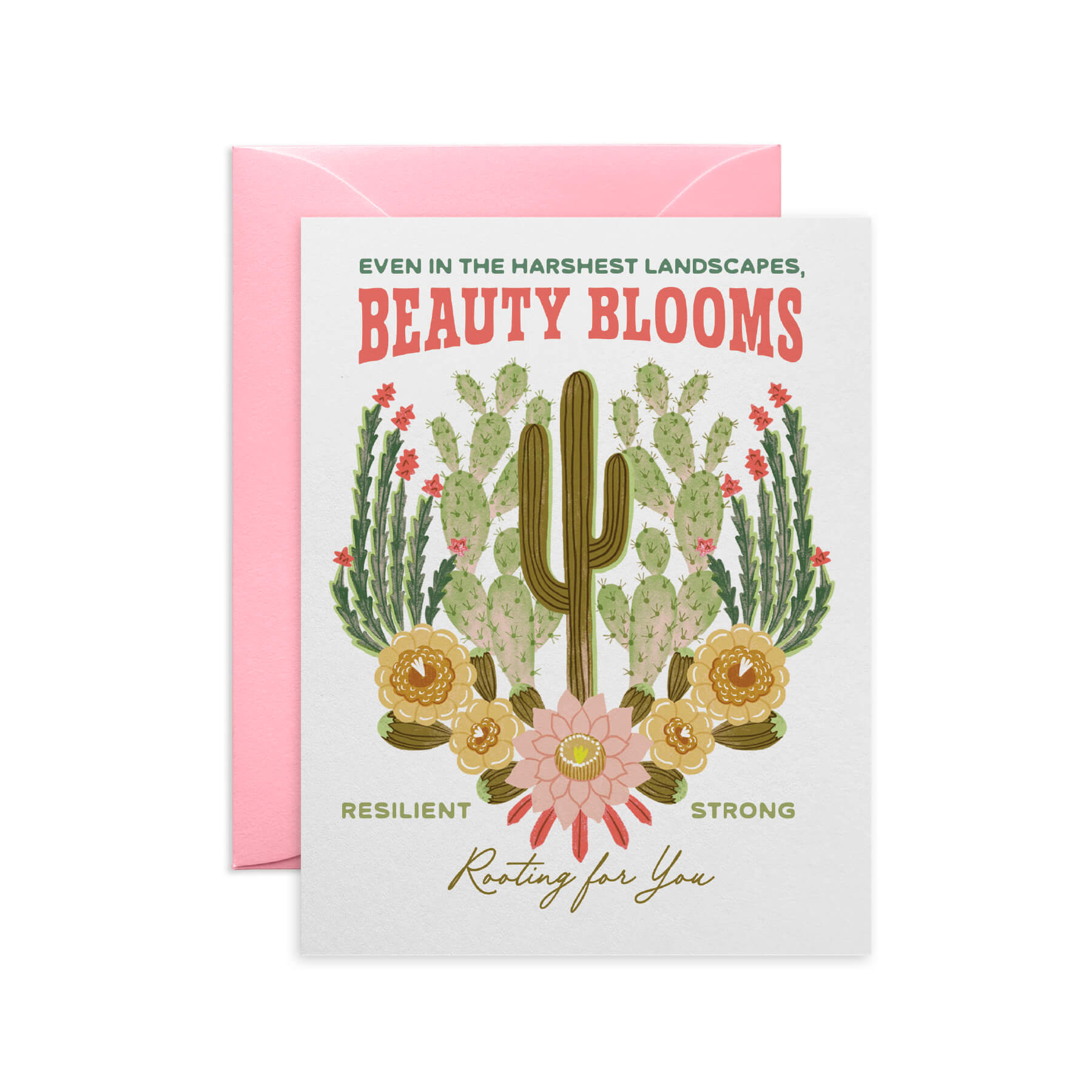 Beauty in Harsh Landscapes Cactus Friendship Card