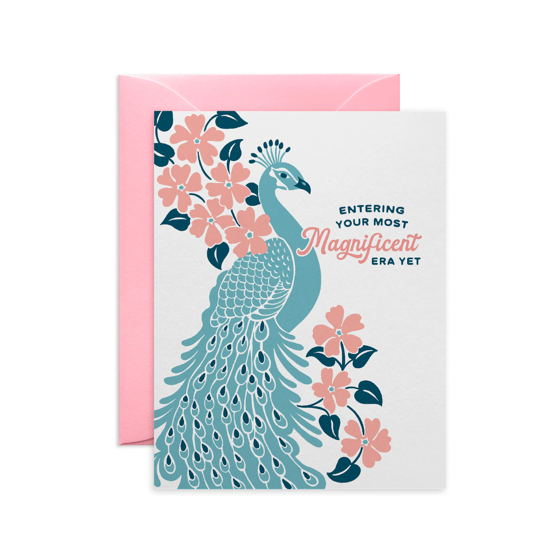 Magnificent Peacock Card for Life Transitions