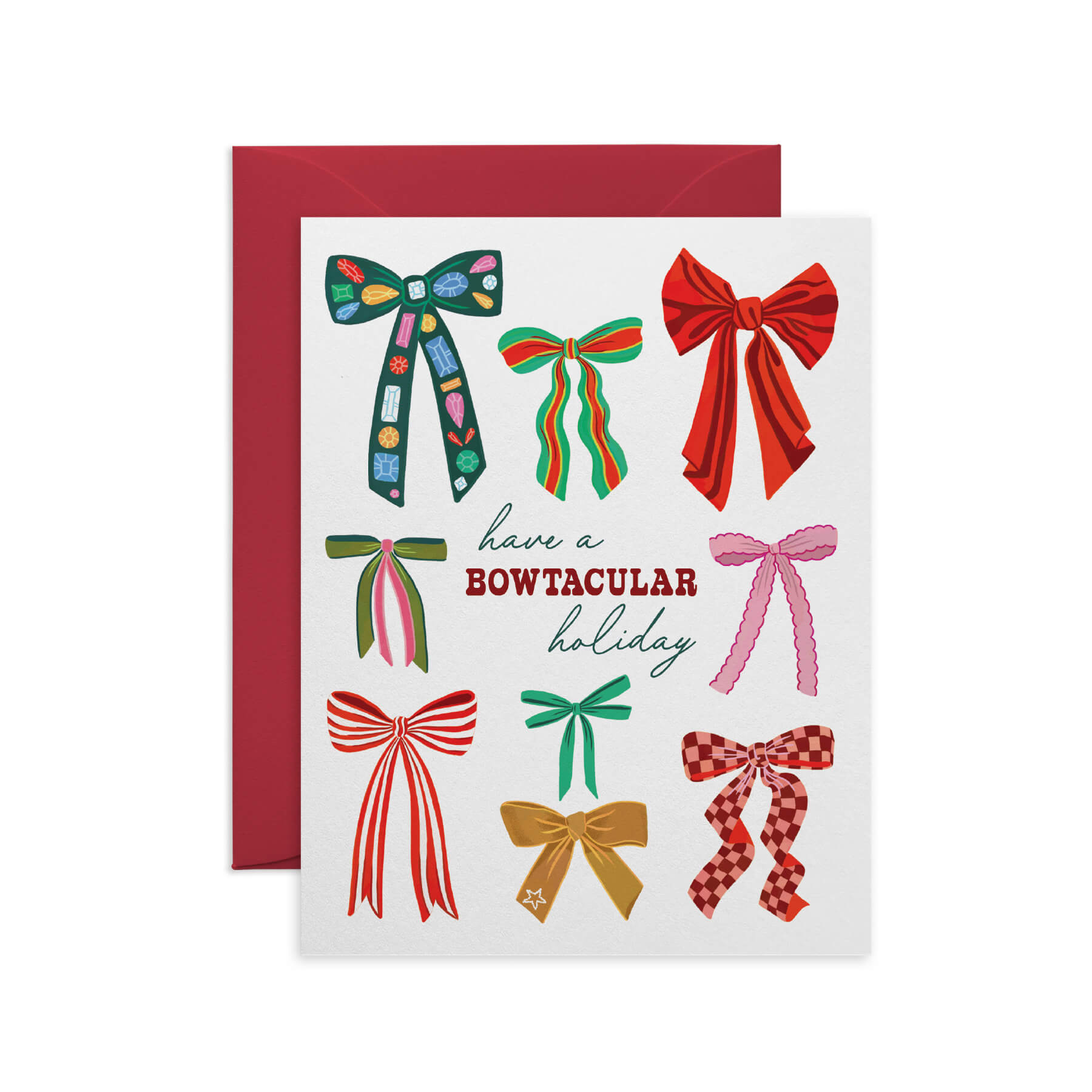 Bowtacular Holiday Colorful Ribbon Bows Card