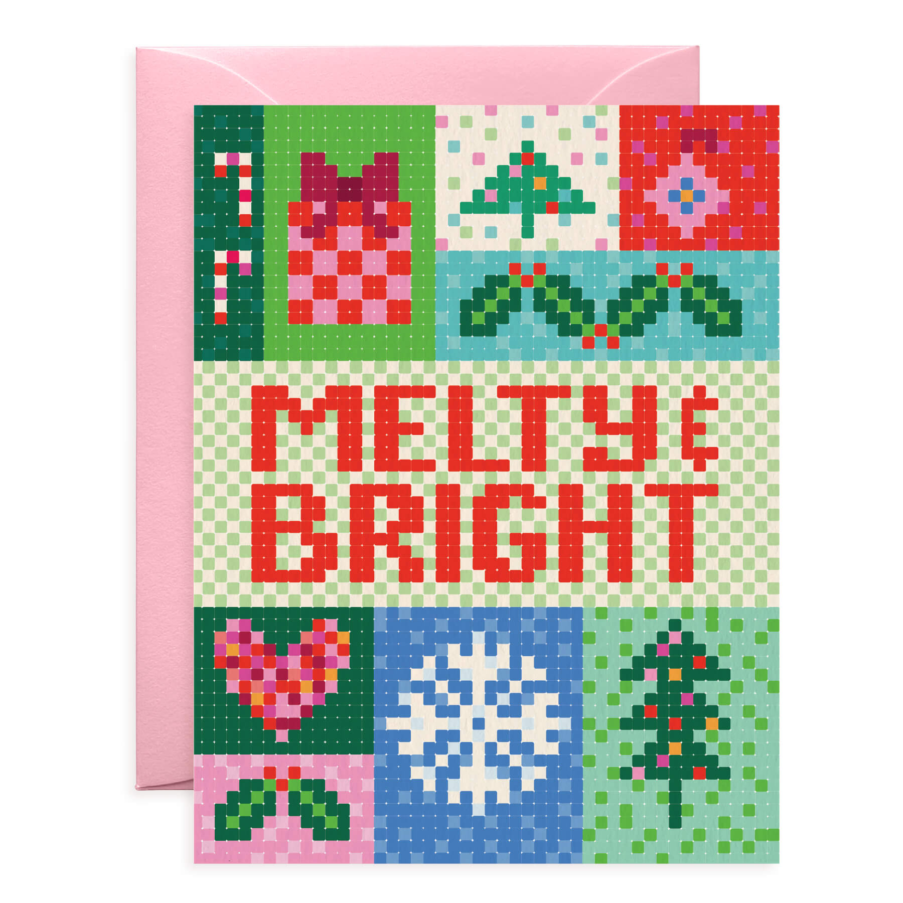 Melty and Bright Fuse Beads Holiday Craft Card