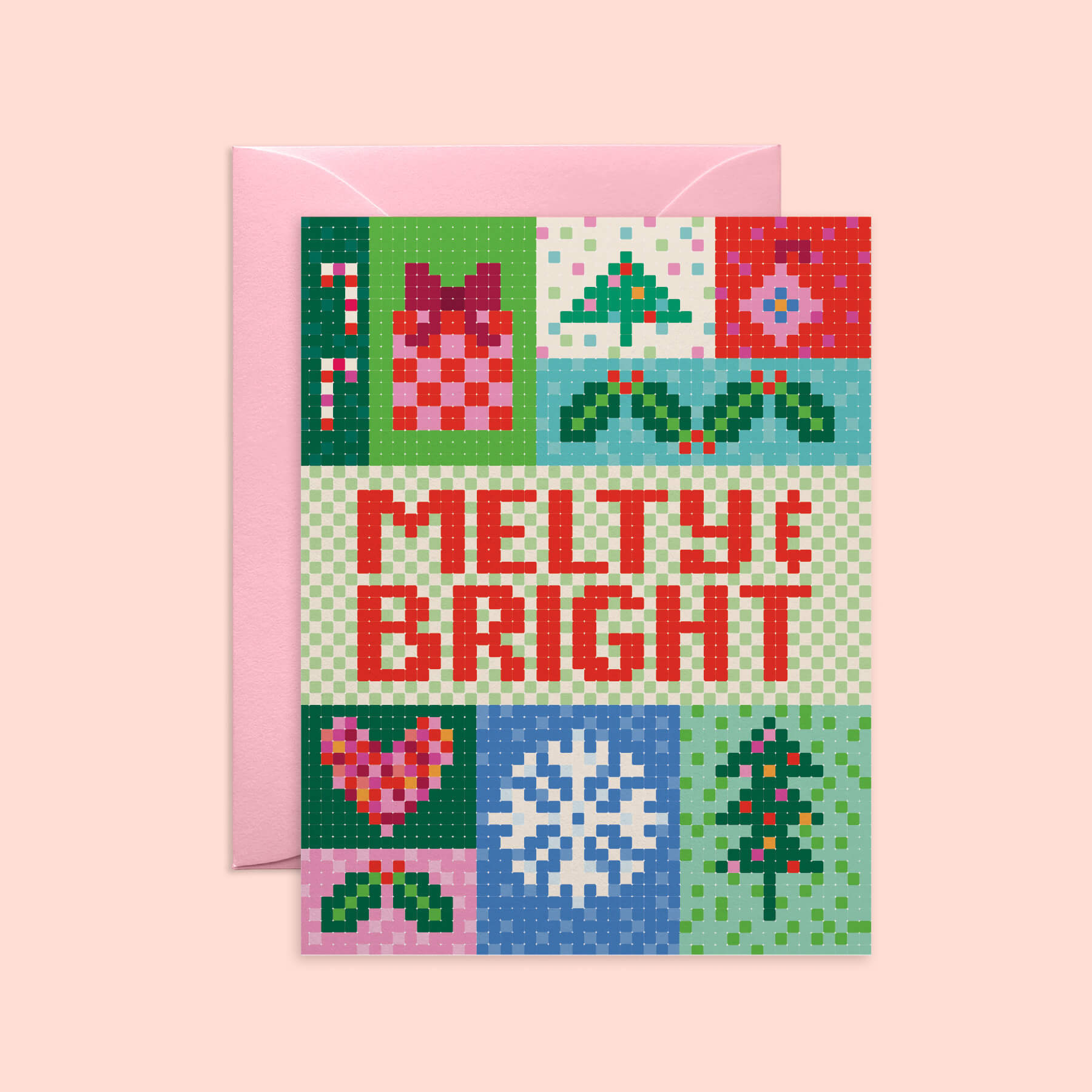Melty and Bright Fuse Beads Holiday Craft Card