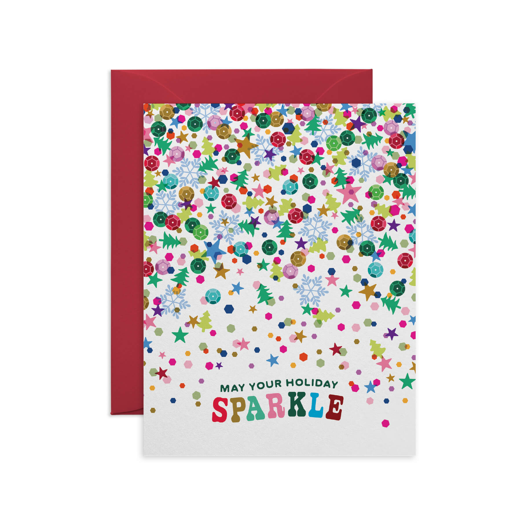 May Your Holiday Sparkle Sequins Christmas Card