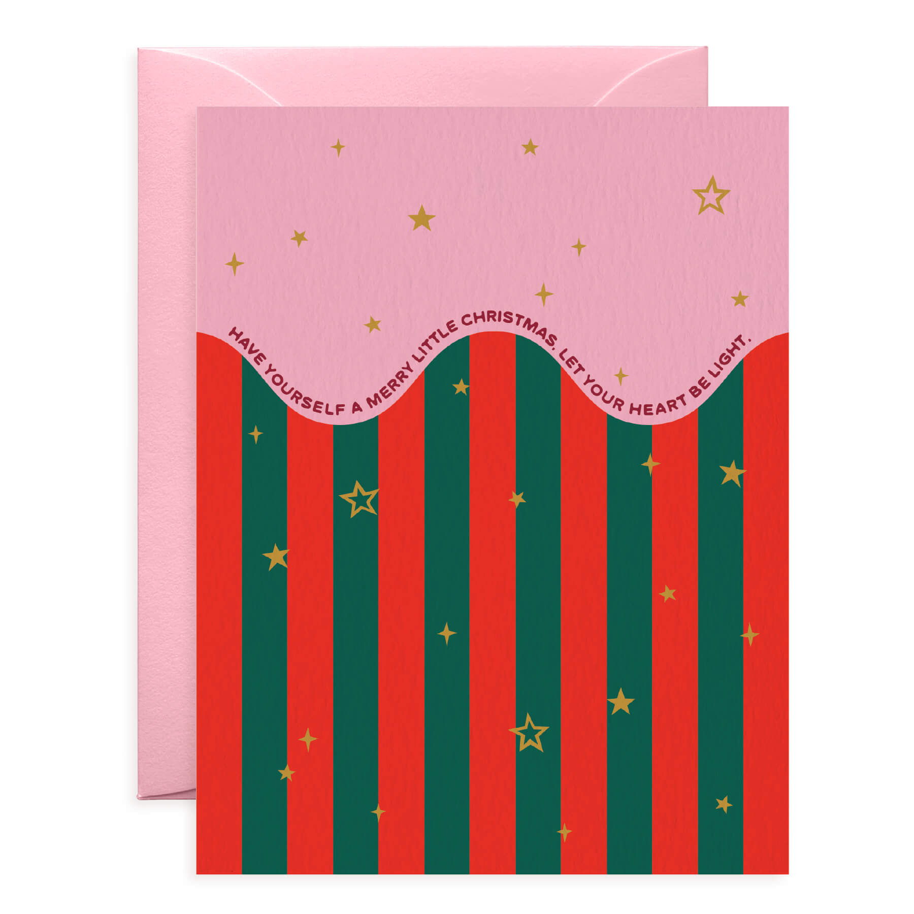 Merry Little Christmas Stripe Holiday Card