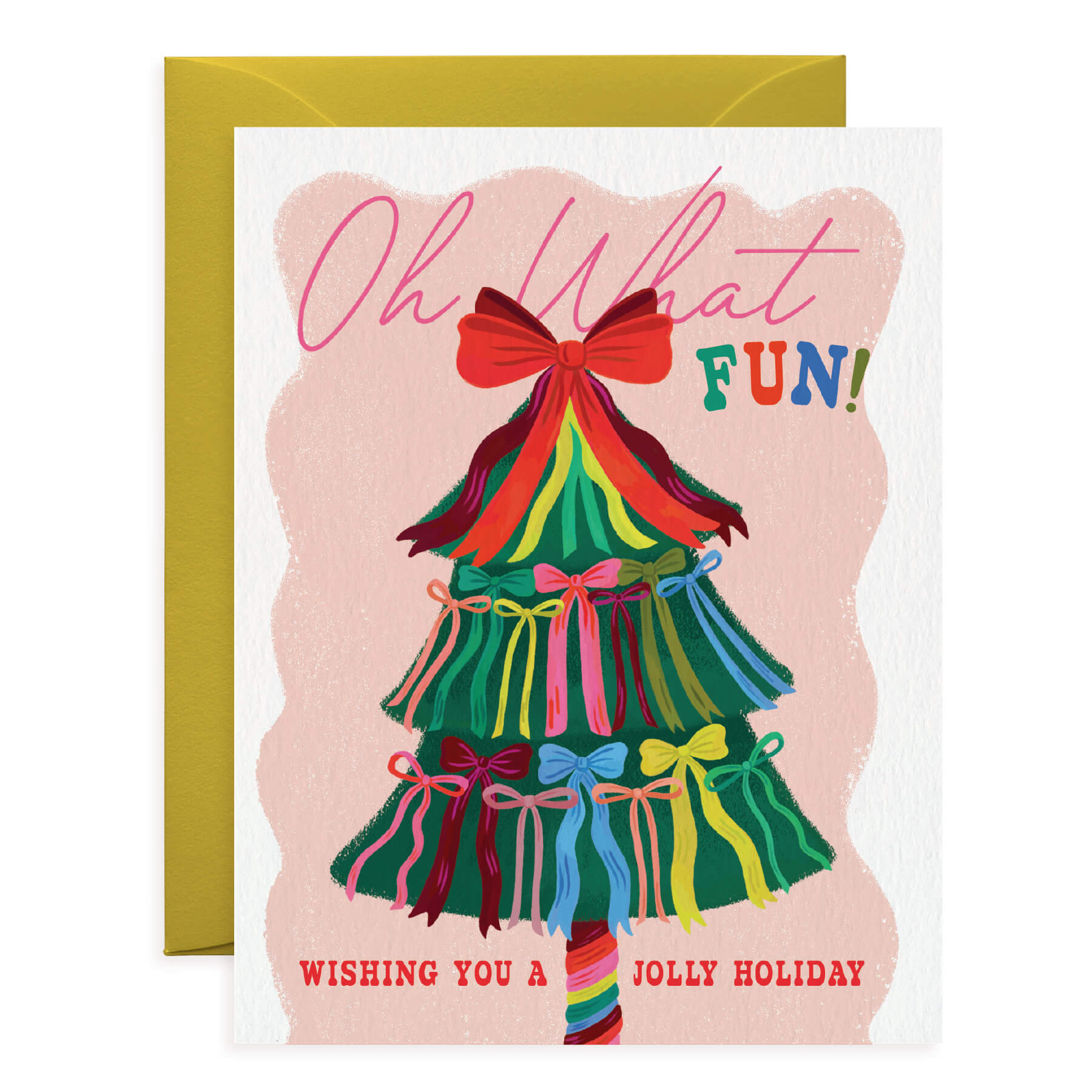 Jolly Holiday Christmas Tree of Bows Card