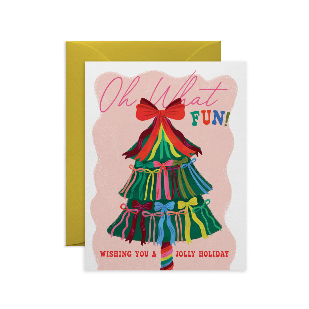Jolly Holiday Christmas Tree of Bows Card