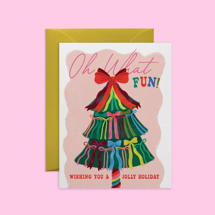 Jolly Holiday Christmas Tree of Bows Card