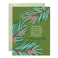 Thinking of You Pine Cone Winter Support Card