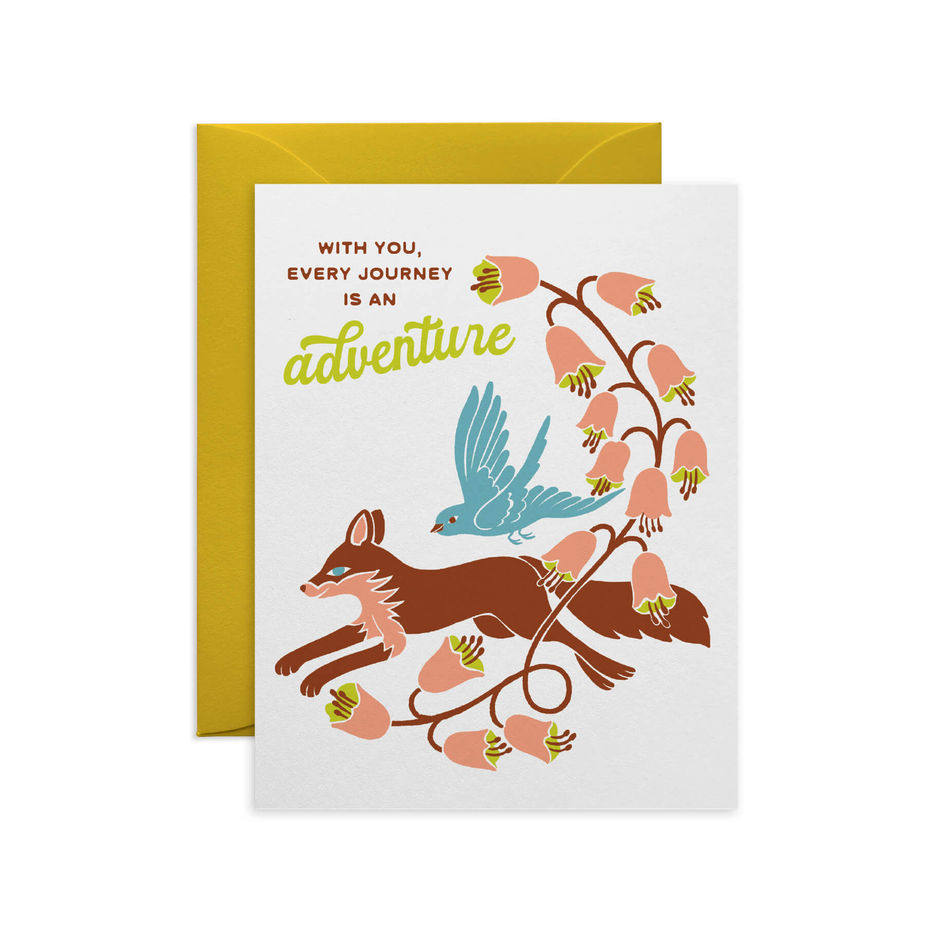 Fox & Bird Friendship Card for Life's Journey Together