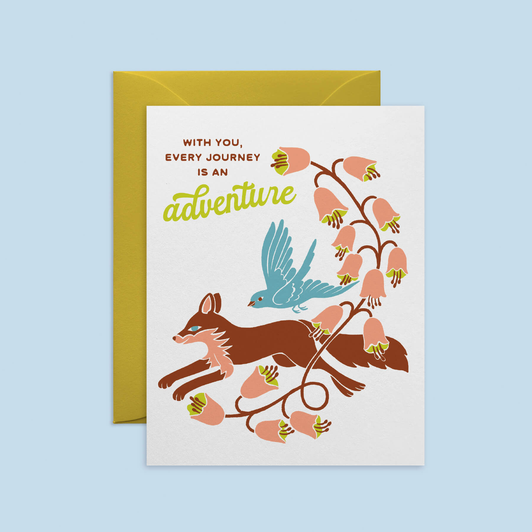 Fox and Bird Card