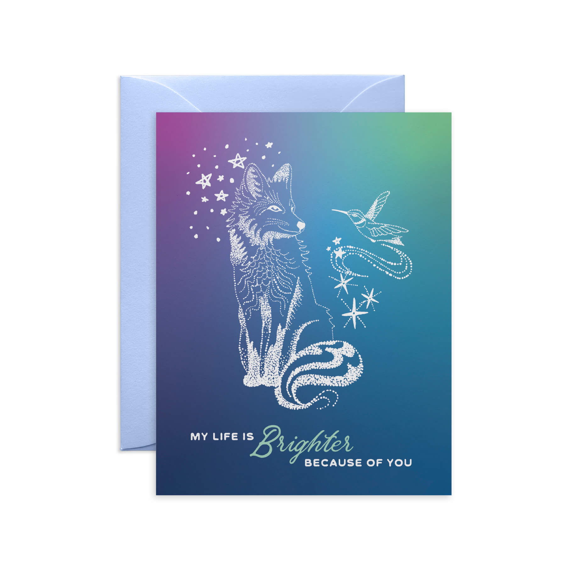 Brighten Your World Fox Constellation Friendship Card