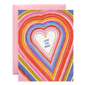 Radiating Heart Love & Friendship Card