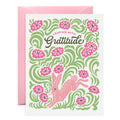 Joyful Leaping Rabbit Thank You Card