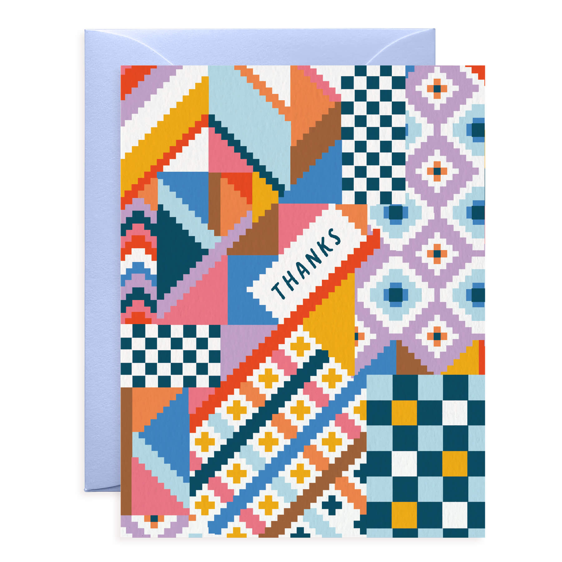 Geometric Patchwork Thank You Card
