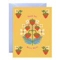 Thank You Berry Much Cross-Stitch Strawberry Thank You Card