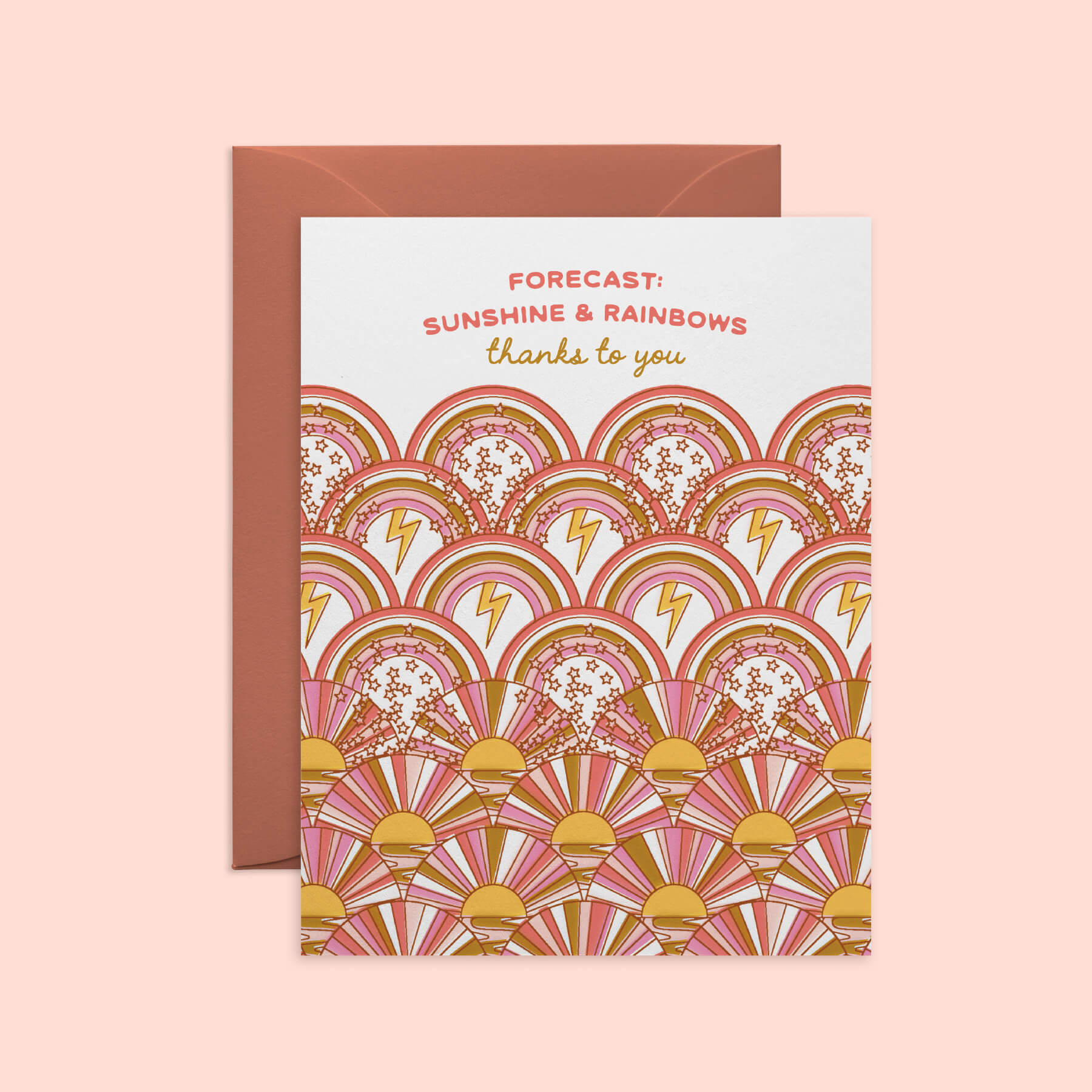 Sunshine and Rainbows Thank You Card