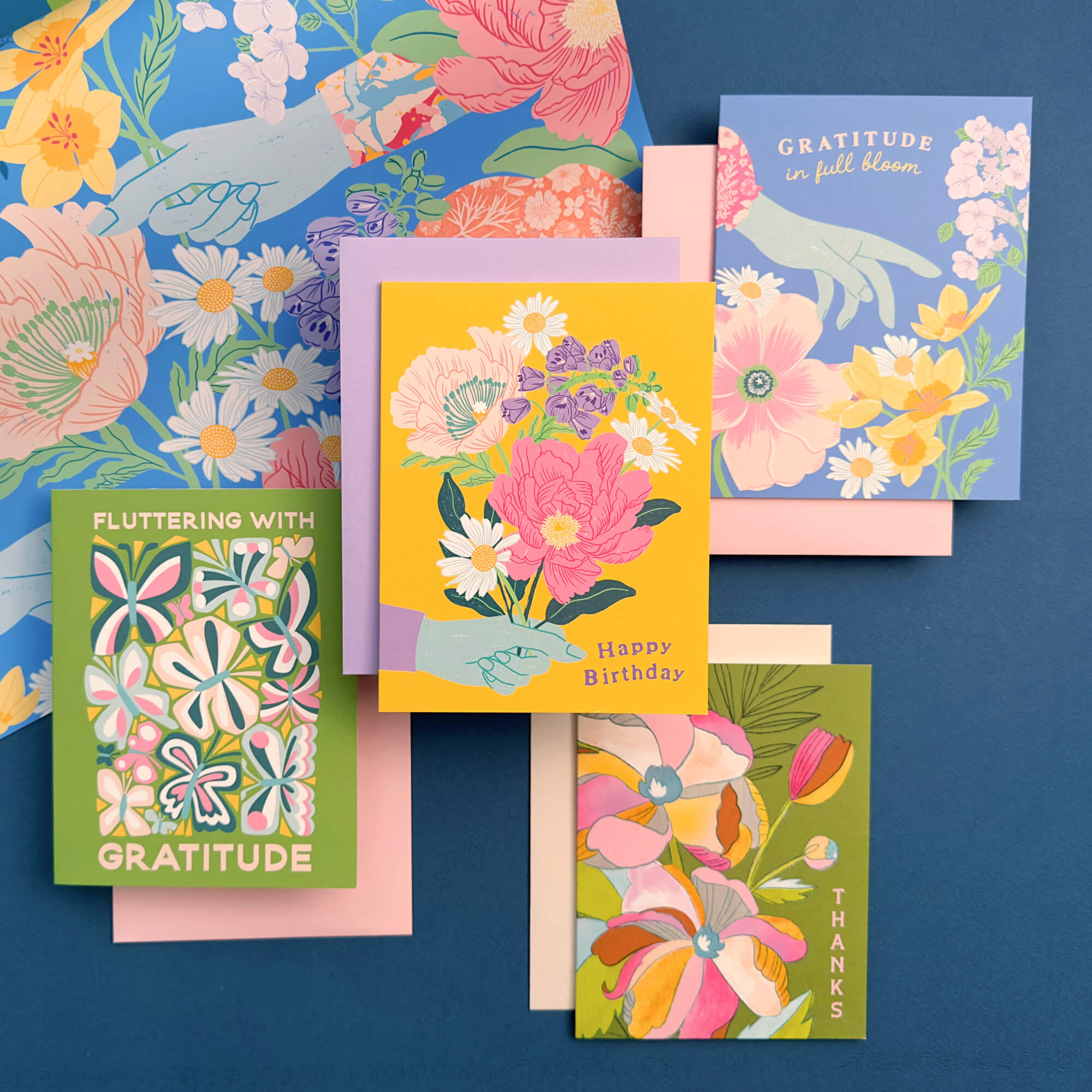 Cut Paper Butterflies Thank You Card