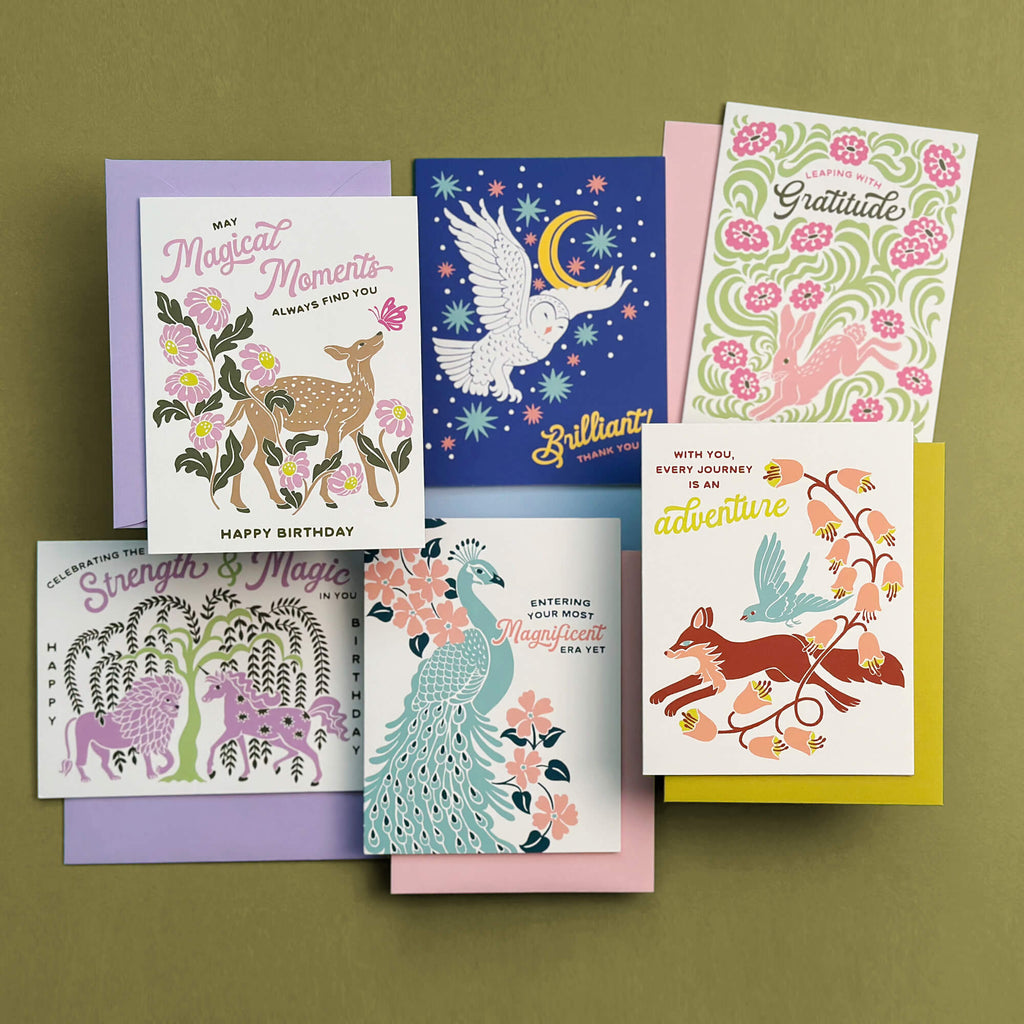 Leaping Rabbit Thank You Card